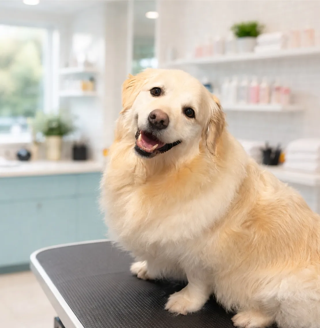 Interior of the Leoluxe dog grooming salon
